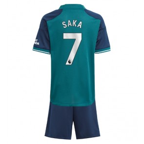Arsenal Bukayo Saka #7 Dětské Alternativní dres komplet 2023-24 Krátký Rukáv (+ trenýrky)